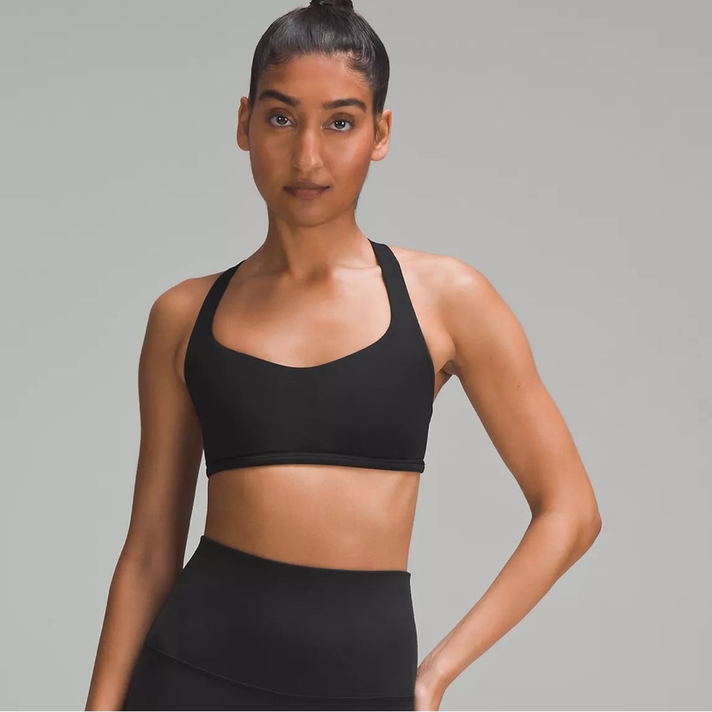 Lululemon Free to Be Sports Strappy Yoga Bra, Size 2 in Black for A/B cups